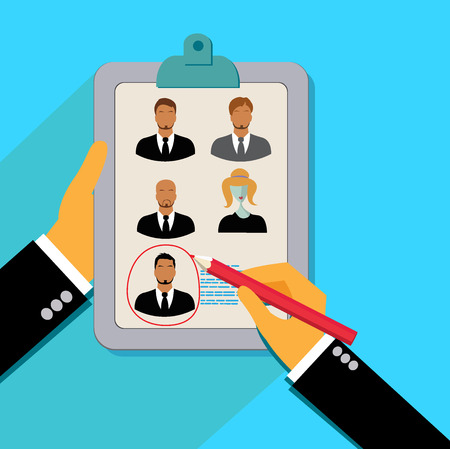 Vector, concept, human, resources, management, resume, cvのイラスト素材