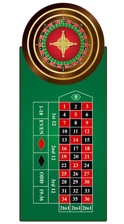Roulette, wheel, tableのイラスト素材