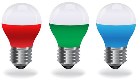 set of LED light bulbsのイラスト素材
