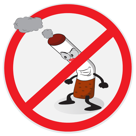 No smoking cartoonのイラスト素材