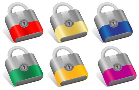 Padlock, setのイラスト素材