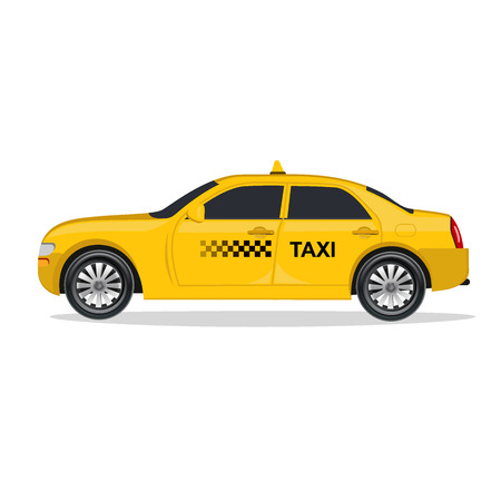 Taxi, car, illustrationのイラスト素材