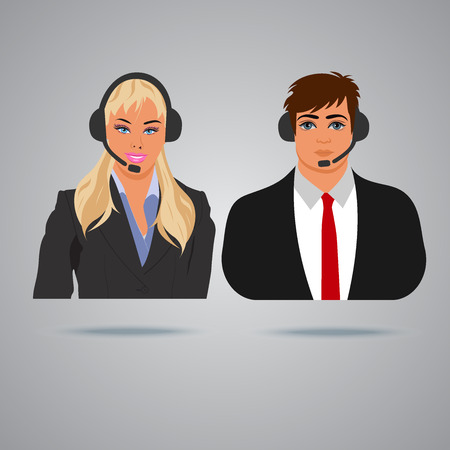 technical support concept, call center, vector illustrationのイラスト素材