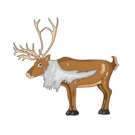 Christmas deer, vector illustrationのイラスト素材