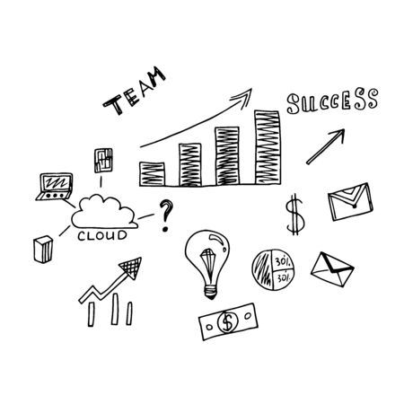 business sketch. vectorのイラスト素材