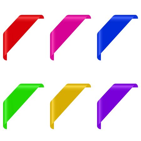 curled corner. set. vectorのイラスト素材