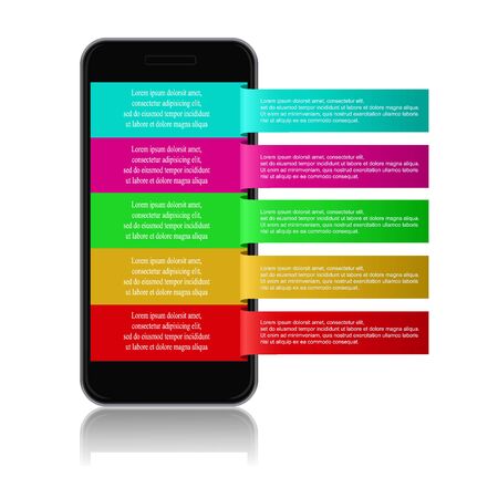 cellphone with reminder notes. vectorのイラスト素材