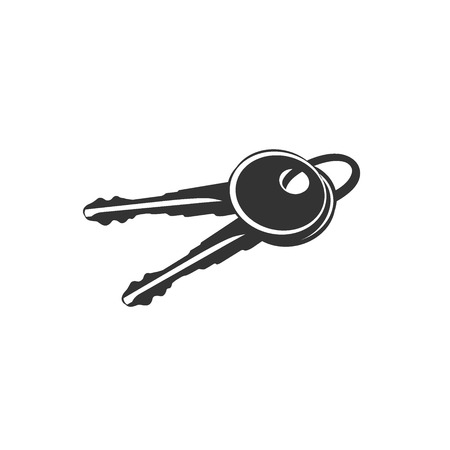 Keys icon, vector on a white background.のイラスト素材