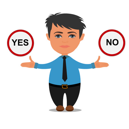 Yes or no choices, business concept, vector illustrationのイラスト素材