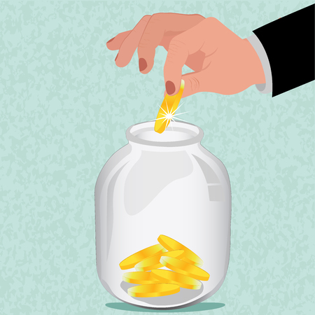 Save money conceptのイラスト素材