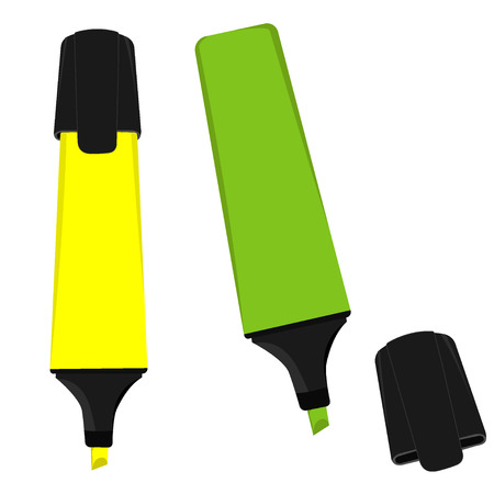 Highlighter, marker, vector illustrationのイラスト素材