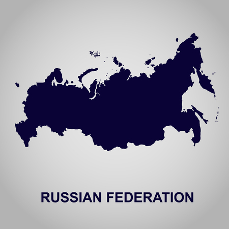 Map of Russian Federation, vector illustrationのイラスト素材