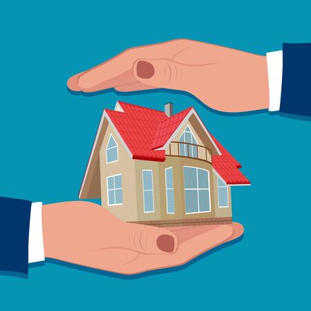 House insurance, protection concept, vector illustrationのイラスト素材