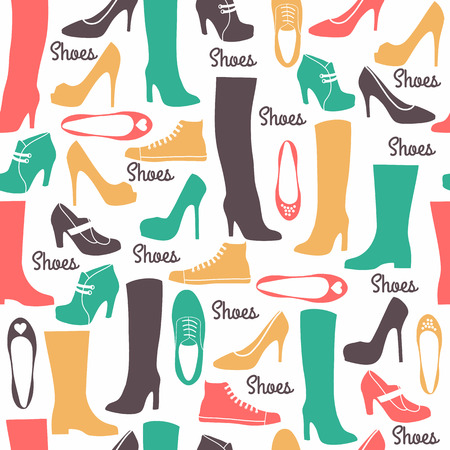Shoes seamless pattern.のイラスト素材