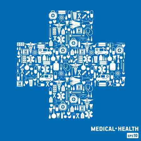 Medical icon background. Cross set.のイラスト素材
