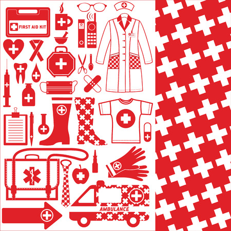 Medical icon backgroundのイラスト素材