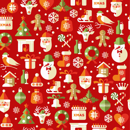 Seamless christmas pattern. Vector background.のイラスト素材