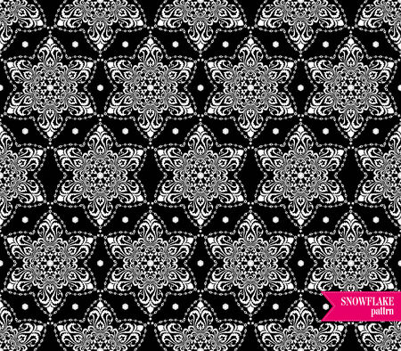 Snowflake pattern. Seamless background.のイラスト素材