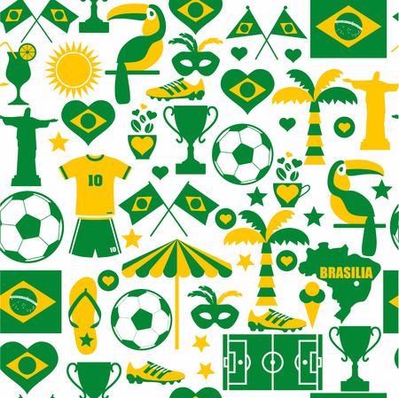 Brazil seamless patternのイラスト素材