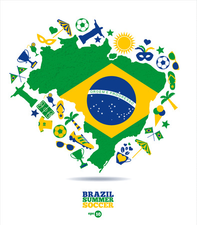 Brazil background.のイラスト素材