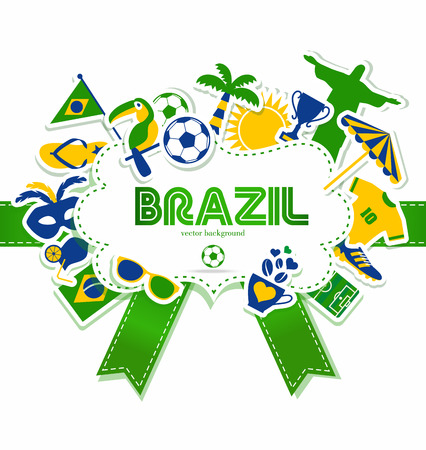 Brazil background.のイラスト素材