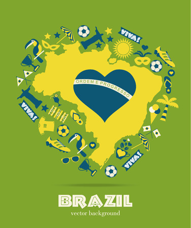 Brazil backgroundのイラスト素材