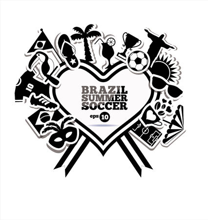 Vector Illustration of Brazilのイラスト素材