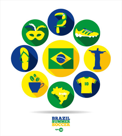 Brazil backgroundのイラスト素材