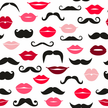 Ladies and gentlemen seamless pattern.のイラスト素材