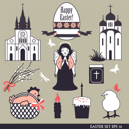 Easter set.のイラスト素材