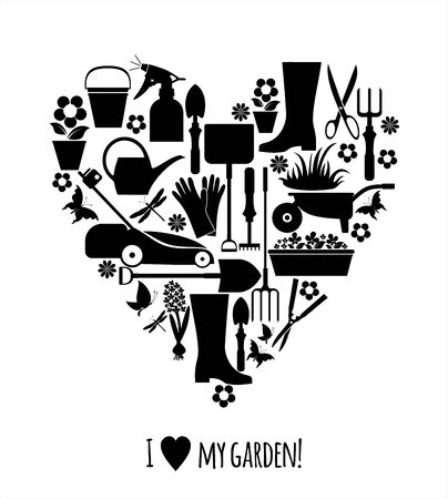 Garden icons illustrationのイラスト素材