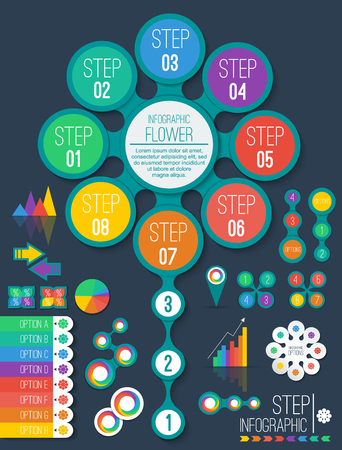 infographic design elementのイラスト素材