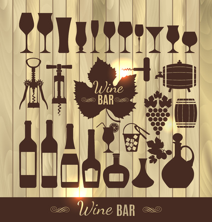 Wine set icon.のイラスト素材