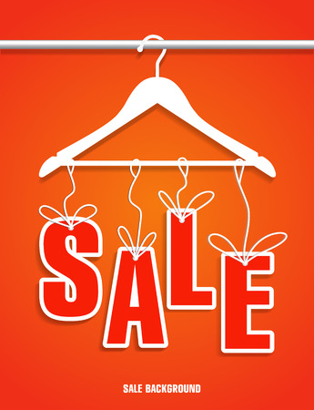 Sale banner decoration for clothes. Vector illulstration of shopping background.のイラスト素材