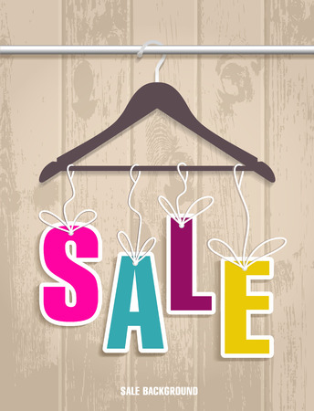 Sale banner decoration for clothes. Vector illulstration of shopping background.のイラスト素材