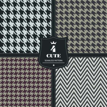 Seamless fashion pattern. Vector set design pattern.のイラスト素材