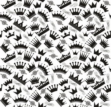 Retro seamless pattern of crowns.のイラスト素材