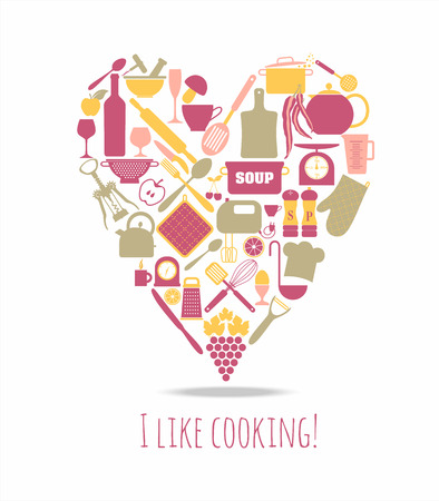 Kitchen icons set of tools. Vector illustration.のイラスト素材