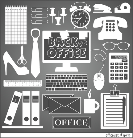 Office set abstract background. のイラスト素材