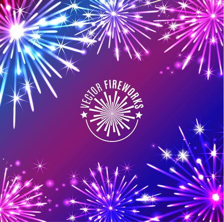 Vector Illustration of Fireworksのイラスト素材