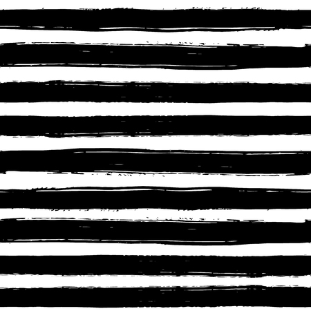Seamless pattern on white background with black hand drawn line.のイラスト素材