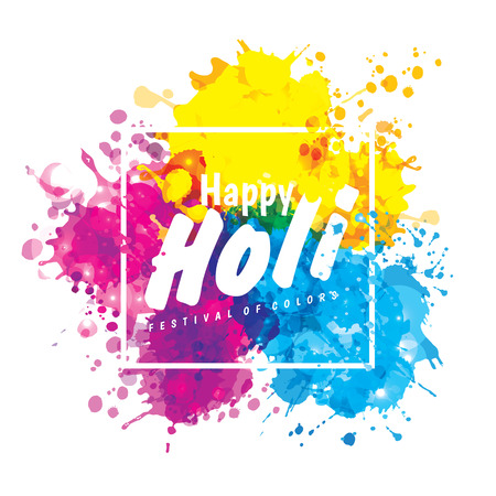 Holi spring festival of colors vector design element and sign holiのイラスト素材