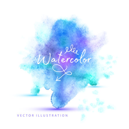 Vector watercolor background. Hand painted abstract design.のイラスト素材