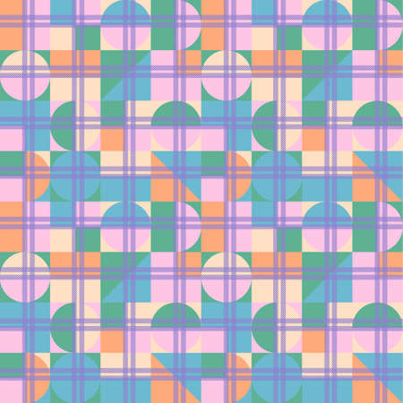 Trendy pattern that tiles seamlessly as a pattern. Vecor fabric cage illustration of texture.のイラスト素材
