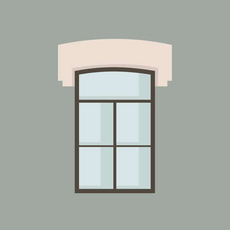 Arch window vector illustration. Minimalism styleのイラスト素材