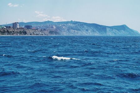 Azure and warm sea, Krasnodar territory, Anapa, Russiaの写真素材