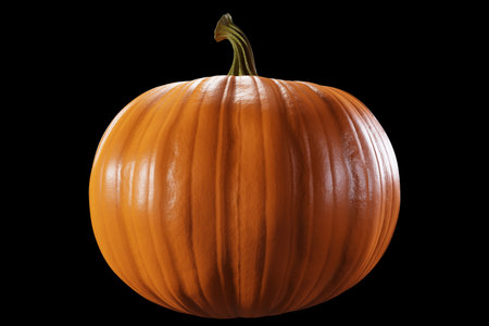 Halloween pumpkin on black background. 3d renderingの写真素材