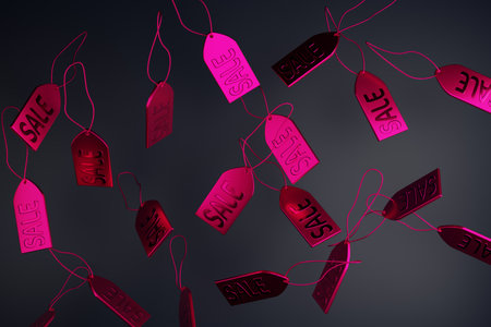 Black Friday Sale. Label banner. 3d renderingの写真素材