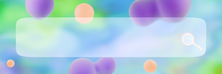 Colorful abstract background with a search bar in the center. 3d rendering