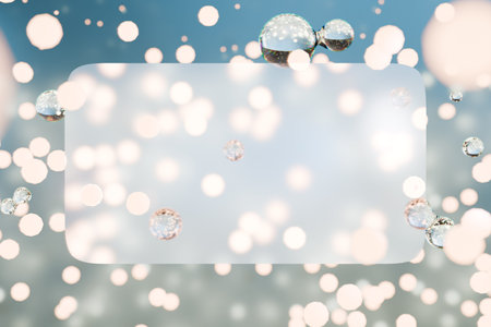 Abstract festive background with bubbles and soft lights, perfect for holiday greetings. 3d...